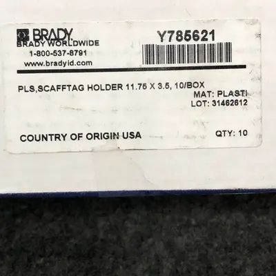 10 Pack BRADY STH132 Scafftag Holders 11.75" x 3.5" - Thumbnail 5